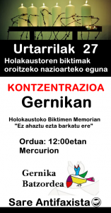 Urtarrilak 27 kontzentrazioa gernikan